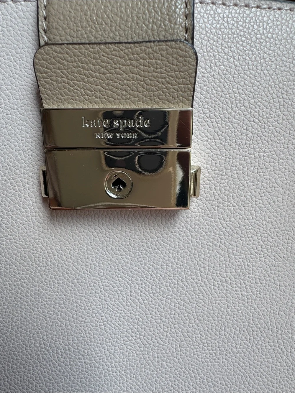 Kate Spade satchel in color block cream and taupe